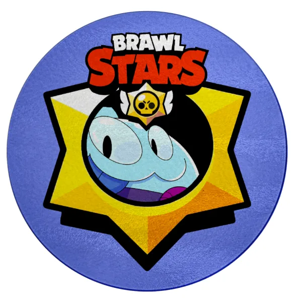 Brawl Stars Squeak — Round glass cutting board (30cm)