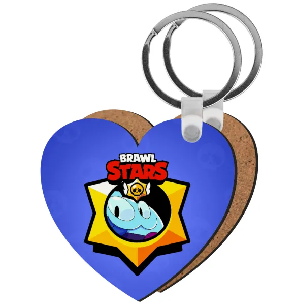 Brawl Stars Squeak — Heart wooden MDF keychain