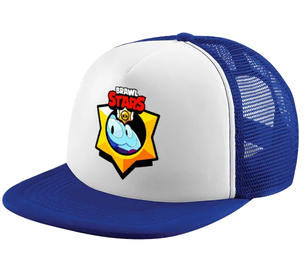 Brawl Stars Squeak — Καπέλο παιδικό Soft Trucker με Δίχτυ ΜΠΛΕ/ΛΕΥΚΟ (POLYESTER, ΠΑΙΔΙΚΟ, ONE SIZE)