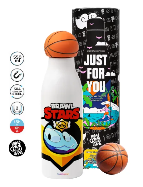 Brawl Stars Squeak — Bascetball Metal mug thermos, double wall, 550ml