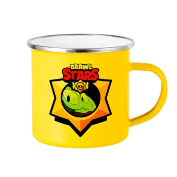 Brawl Stars Squeak, Yellow Enamel Metallic Cup 360ml