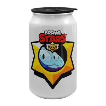 Brawl Stars Squeak, Κούπα ταξιδιού μεταλλική με καπάκι (tin-can) 500ml