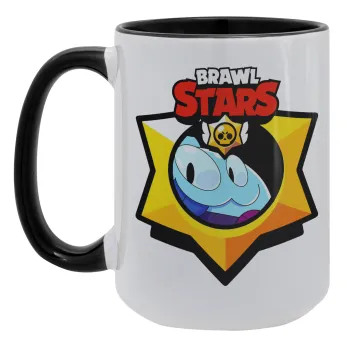 Brawl Stars Squeak, Κούπα Mega 15oz, κεραμική Μαύρη, 450ml