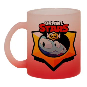 Brawl Stars Squeak, Κούπα γυάλινη δίχρωμη με βάση το κόκκινο ματ, 330ml