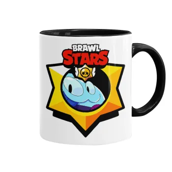 Brawl Stars Squeak, Κούπα χρωματιστή μαύρη, κεραμική, 330ml