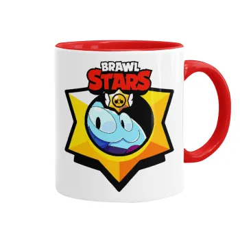 Brawl Stars Squeak, Κούπα χρωματιστή κόκκινη, κεραμική, 330ml