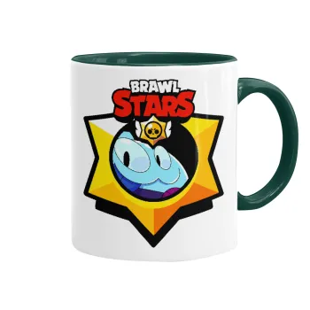 Brawl Stars Squeak, Κούπα χρωματιστή πράσινη, κεραμική, 330ml