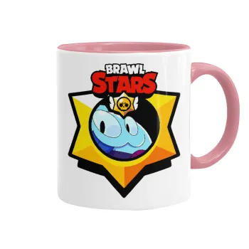 Brawl Stars Squeak, Κούπα χρωματιστή ροζ, κεραμική, 330ml
