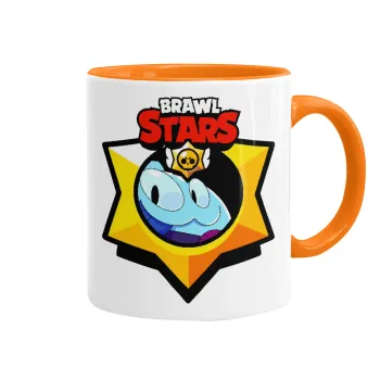 Brawl Stars Squeak, Κούπα χρωματιστή πορτοκαλί, κεραμική, 330ml
