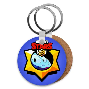 Brawl Stars Squeak, Μπρελόκ Ξύλινο στρογγυλό MDF Φ5cm