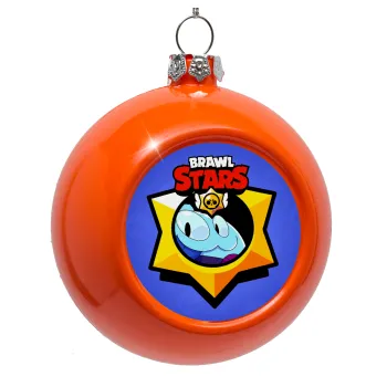 Brawl Stars Squeak, Orange Christmas tree ornament bauble 8cm