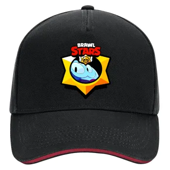 Brawl Stars Squeak, DRILL Adult Ultimate Hat BLACK/RED, (100% COTTON, ADULT, UNISEX, ONE SIZE)