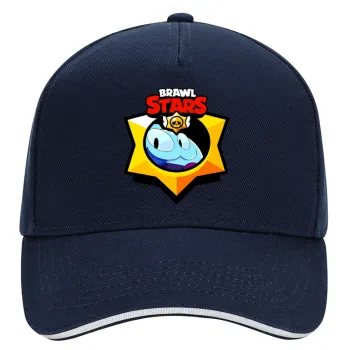 Brawl Stars Squeak, DRILL Καπέλο Ενηλίκων Ultimate ΜΠΛΕ/ΛΕΥΚΟ, (100% ΒΑΜΒΑΚΕΡΟ, ΕΝΗΛΙΚΩΝ, UNISEX, ONE SIZE)