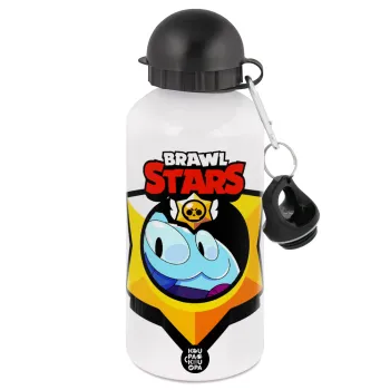 Brawl Stars Squeak, Μεταλλικό παγούρι νερού, Λευκό, αλουμινίου 500ml