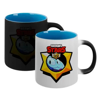 Brawl Stars Squeak, Κούπα Μαγική εσωτερικό μπλε, κεραμική 330ml που αλλάζει χρώμα με το ζεστό ρόφημα