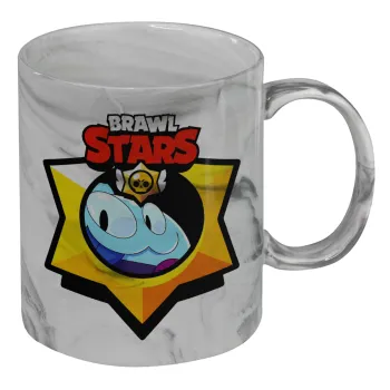 Brawl Stars Squeak, Κούπα κεραμική, marble style (μάρμαρο), 330ml
