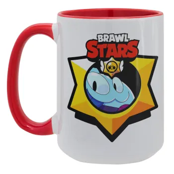 Brawl Stars Squeak, Κούπα Mega 15oz, κεραμική Κόκκινη, 450ml