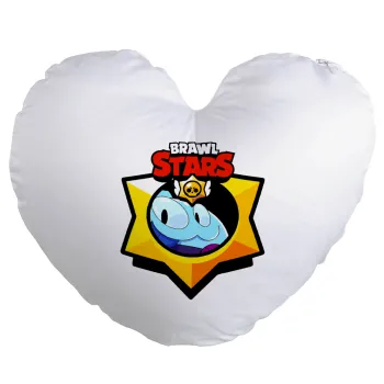 Brawl Stars Squeak, Μαξιλάρι καναπέ καρδιά 40x40cm περιέχεται το  γέμισμα