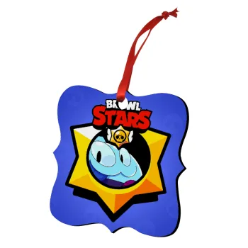 Brawl Stars Squeak, Στολίδι Χριστουγεννιάτικο στολίδι polygon ξύλινο 7.5cm