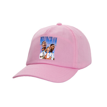 Jude Bellingham, Καπέλο παιδικό casual μπειζμπολ, 100% Βαμβακερό Twill, ΡΟΖ (ΒΑΜΒΑΚΕΡΟ, ΠΑΙΔΙΚΟ, ONE SIZE)