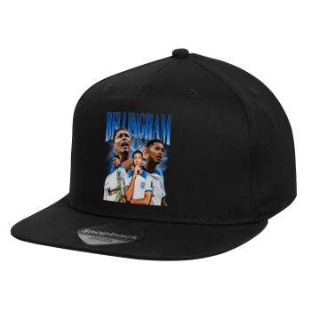 Jude Bellingham, Καπέλο παιδικό Flat Snapback, Μαύρο (100% ΒΑΜΒΑΚΕΡΟ, ΠΑΙΔΙΚΟ, UNISEX, ONE SIZE)