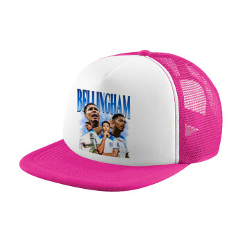 Jude Bellingham, Καπέλο Soft Trucker με Δίχτυ Pink/White 