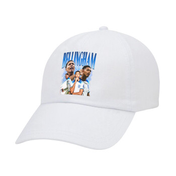 Jude Bellingham, Καπέλο Ενηλίκων Baseball Λευκό 5-φύλλο (POLYESTER, ΕΝΗΛΙΚΩΝ, UNISEX, ONE SIZE)