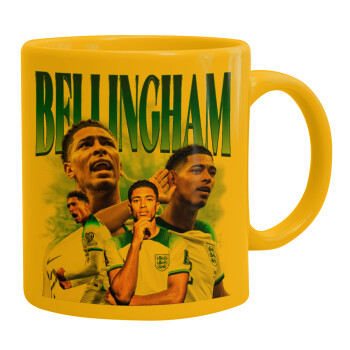 Jude Bellingham, Ceramic coffee mug yellow, 330ml (1pcs)