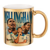 Mug ceramic, gold mirror, 330ml