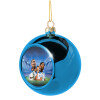 Blue Christmas tree ball ornament 8cm
