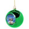 Green Christmas tree ornament ball 8cm