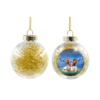 Jude Bellingham, Χριστουγεννιάτικη μπάλα δένδρου διάφανη με χρυσό γέμισμα 8cm