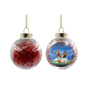Jude Bellingham, Χριστουγεννιάτικη μπάλα δένδρου διάφανη με κόκκινο γέμισμα 8cm