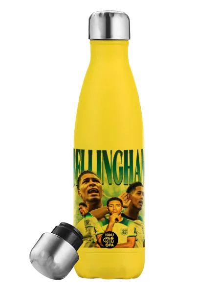 Jude Bellingham — Yellow Stainless Steel Metallic Thermos, double-walled, 500ml