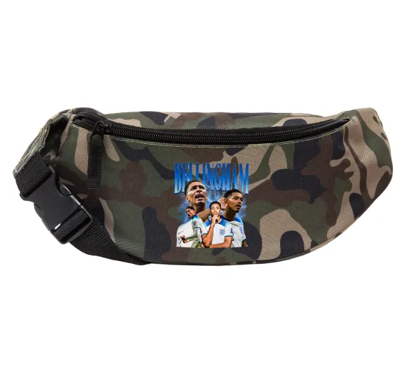 Jude Bellingham — Unisex waist bag (banana) in Jungle camouflage color with 2 pockets