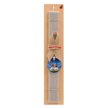 Jude Bellingham, Easter Set, wooden keychain & scented Easter candle flat (30cm) (GRAY)
