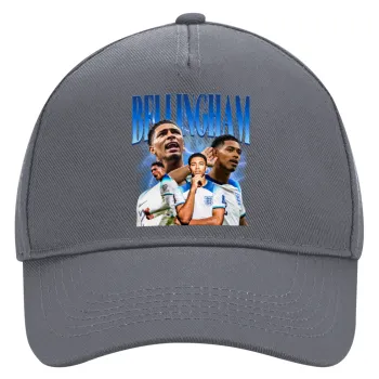 Jude Bellingham, Καπέλο Ενηλίκων Ultimate Γκρι, (100% ΒΑΜΒΑΚΕΡΟ DRILL, ΕΝΗΛΙΚΩΝ, UNISEX, ONE SIZE)