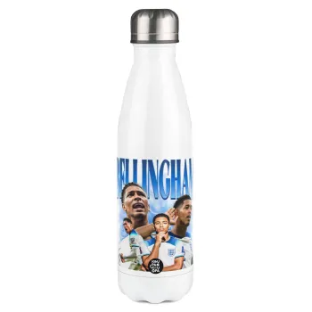 Jude Bellingham, Metal mug thermos White (Stainless steel), double wall, 500ml