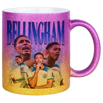 Jude Bellingham, Κούπα Χρυσή/Ροζ Glitter, κεραμική, 330ml