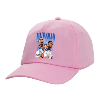 Jude Bellingham, Casual children's baseball cap, 100% Cotton Twill, PINK (COTTON, CHILDREN'S, ONE SIZE)
