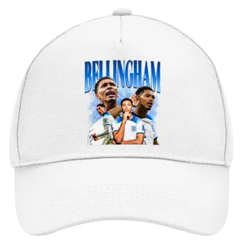 Jude Bellingham, Καπέλο Ενηλίκων Baseball, Drill, Λευκό (100% ΒΑΜΒΑΚΕΡΟ, ΕΝΗΛΙΚΩΝ, UNISEX, ONE SIZE)