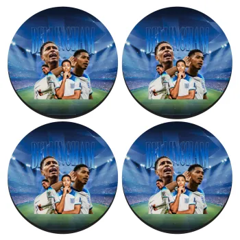 Jude Bellingham, SET of 4 round wooden coasters (9cm)