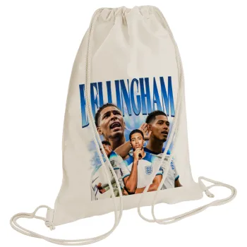Jude Bellingham, Τσάντα πλάτης πουγκί GYMBAG natural (28x40cm)