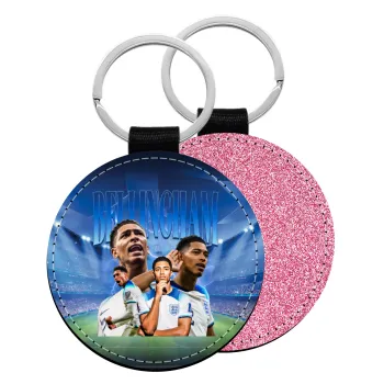 Jude Bellingham, Μπρελόκ Δερματίνη, στρογγυλό ΡΟΖ (5cm)