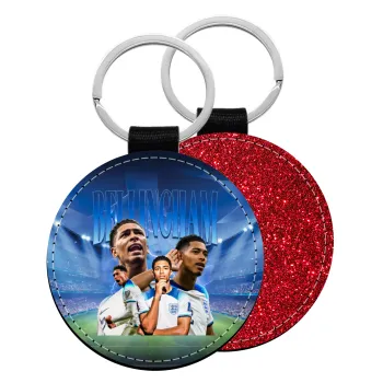 Jude Bellingham, Μπρελόκ Δερματίνη, στρογγυλό ΚΟΚΚΙΝΟ (5cm)