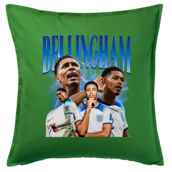 Jude Bellingham, Sofa cushion Green 50x50cm includes filling