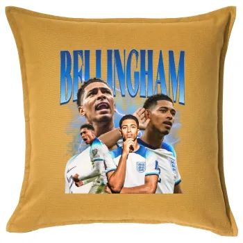 Jude Bellingham, Sofa cushion YELLOW 50x50cm includes filling