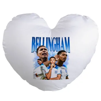 Jude Bellingham, Μαξιλάρι καναπέ καρδιά 40x40cm περιέχεται το  γέμισμα