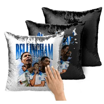 Jude Bellingham, Μαξιλάρι καναπέ Μαγικό Μαύρο με πούλιες 40x40cm περιέχεται το γέμισμα
