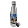 Metallic water bottle, stainless steel, 750ml
